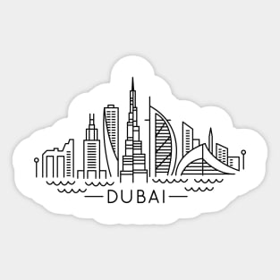 Dubai line art Sticker